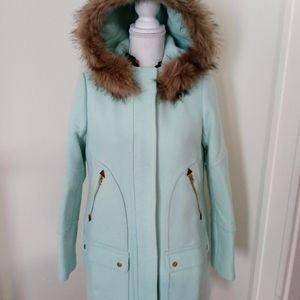 NWT J. Crew turquoise coat.